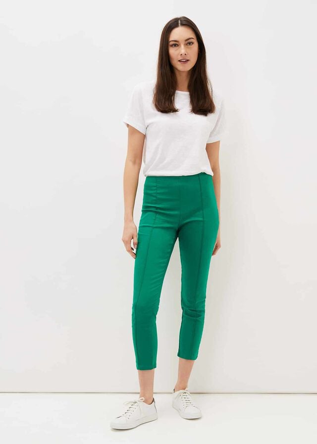 Green Phase Eight Miah Cropped Trousers | 8523OLJDF