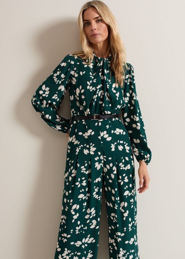 Green Phase Eight Micaela Twist Neck Jumpsuit | 1498ZEDKB