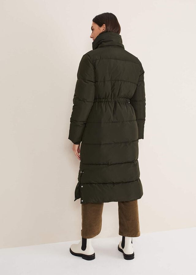 Green Phase Eight Rae Asymetric Puffer Coats | 2940ZYGQO
