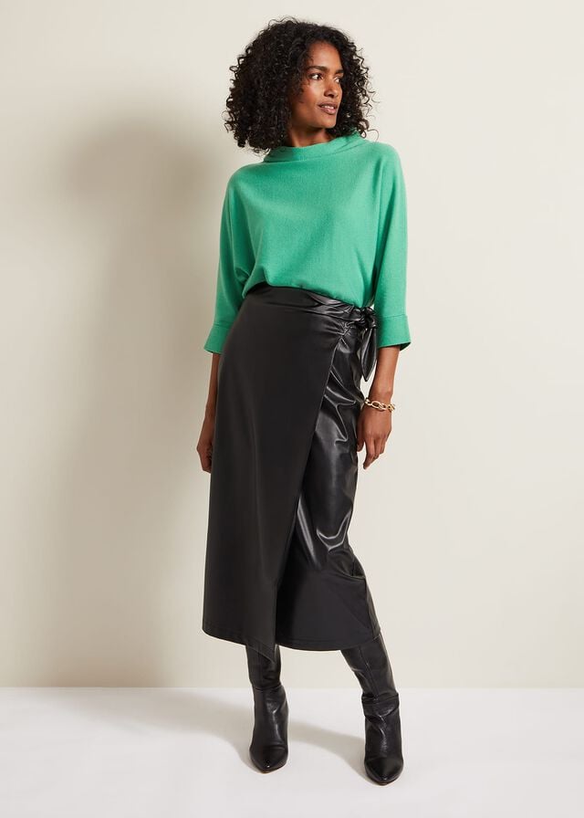 Green Phase Eight Salima Funnel Knitwear | 3980VTRYG