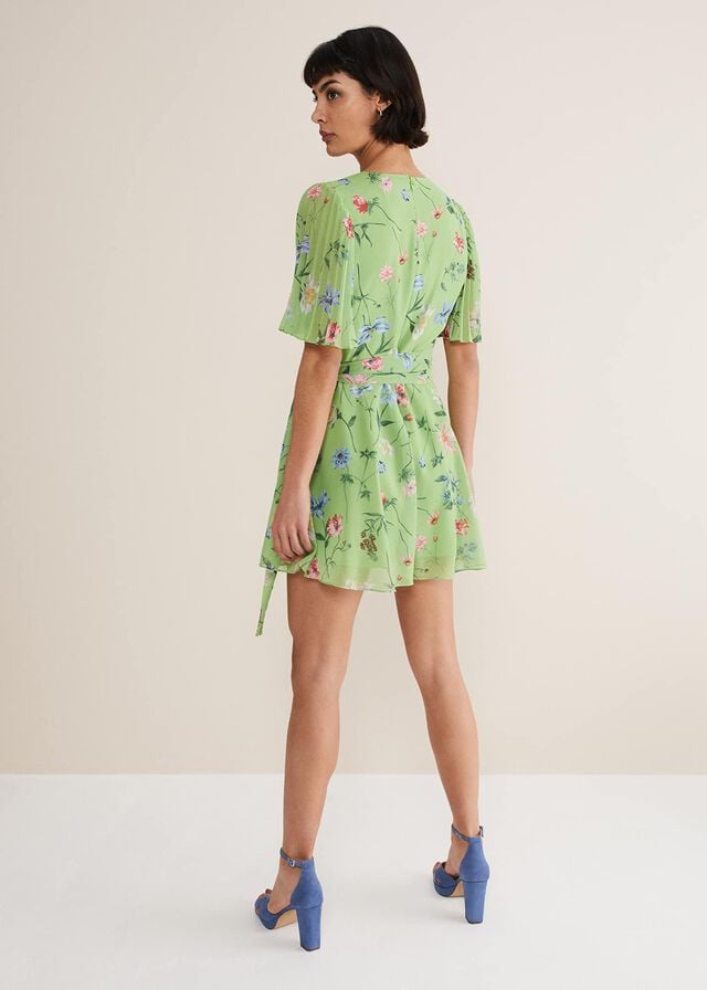 Green / Multicolor Phase Eight Astoria Floral Playsuit Jumpsuit | 6409XQVFZ
