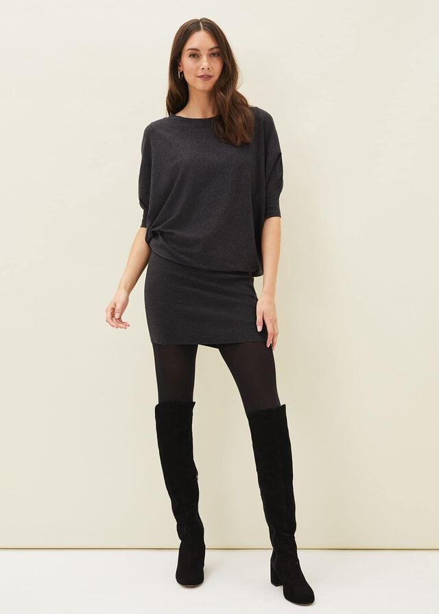 Grey Phase Eight Becca Batwingted Knitwear | 5318GZIAT