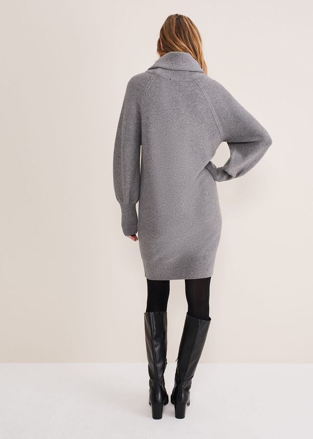 Grey Phase Eight Dahlieted Chunky Dress | 8037UJIAP