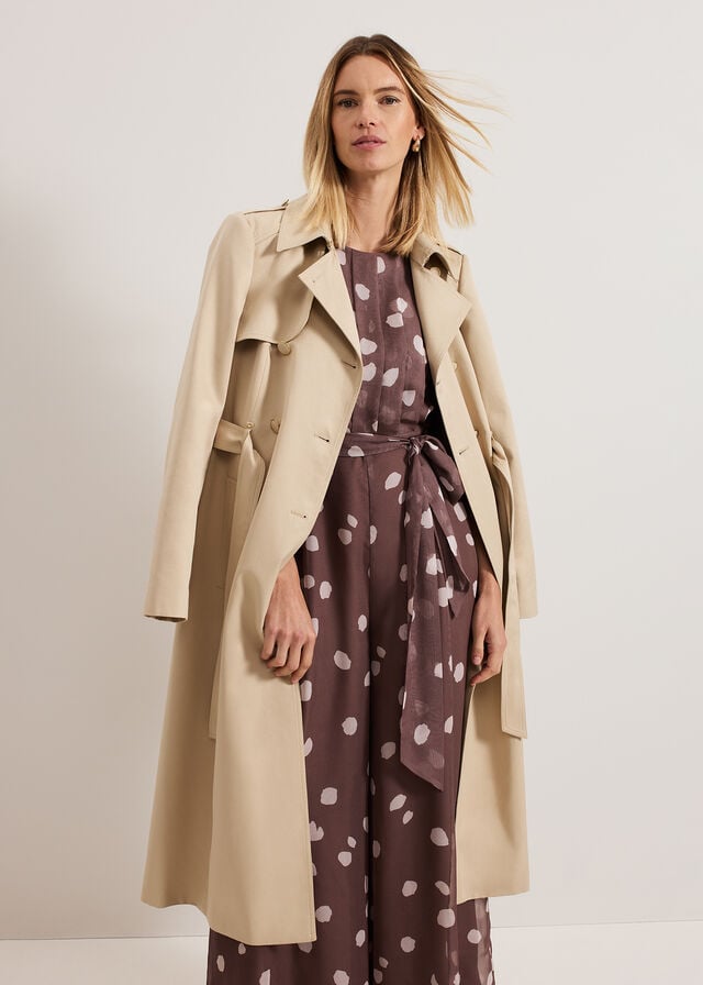 Grey Phase Eight Maxine Spot Chiffon Jumpsuit | 3857DGEJC