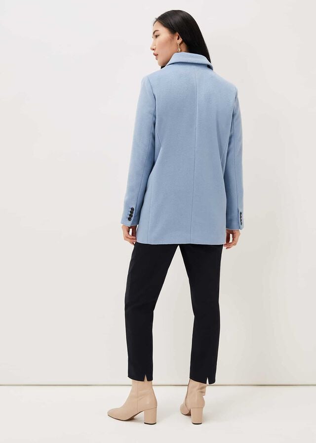 Grey / Blue Phase Eight Amara Wool Coats | 0372UJOWF