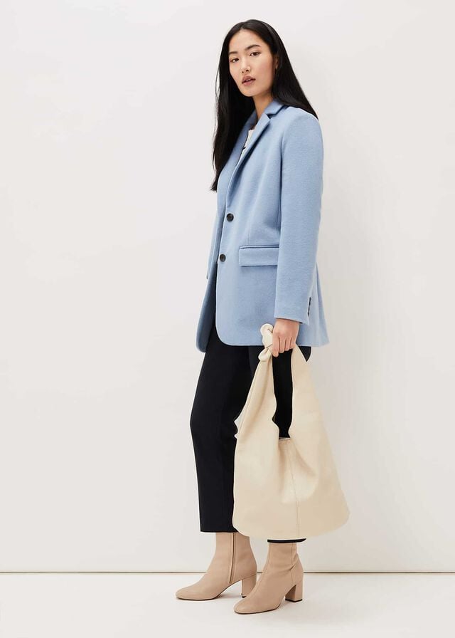 Grey / Blue Phase Eight Amara Wool Coats | 0372UJOWF