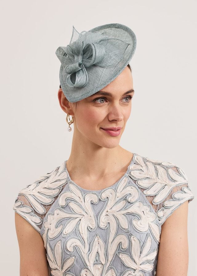 Light Green Phase Eight Green Grossgrain Twist Oval Fascinator Hats | 3469WHYSG