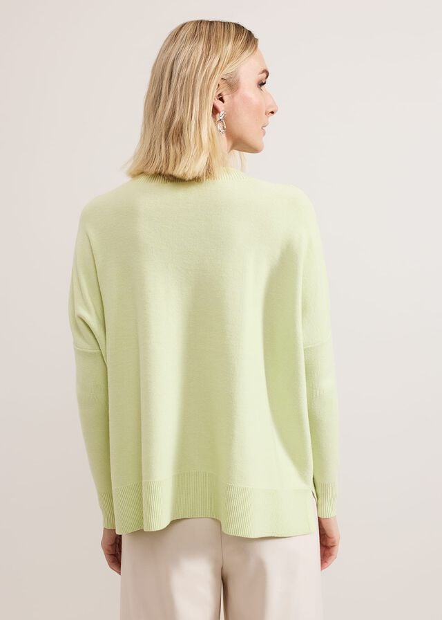 Light Green Phase Eight Kara Square Boxy Knitwear | 8274WXJSF