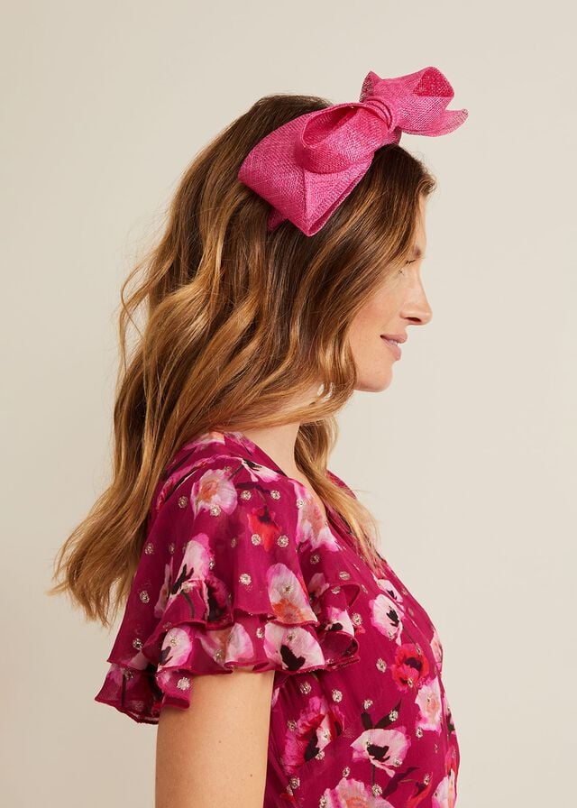 Light Pink Phase Eight Bow Padded Hats | 1479VIQRP