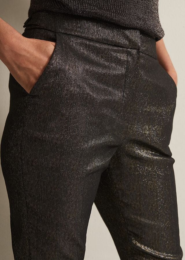 Metal Phase Eight Ulrica Shimmer Straight Legs Trousers | 4185WNSJK