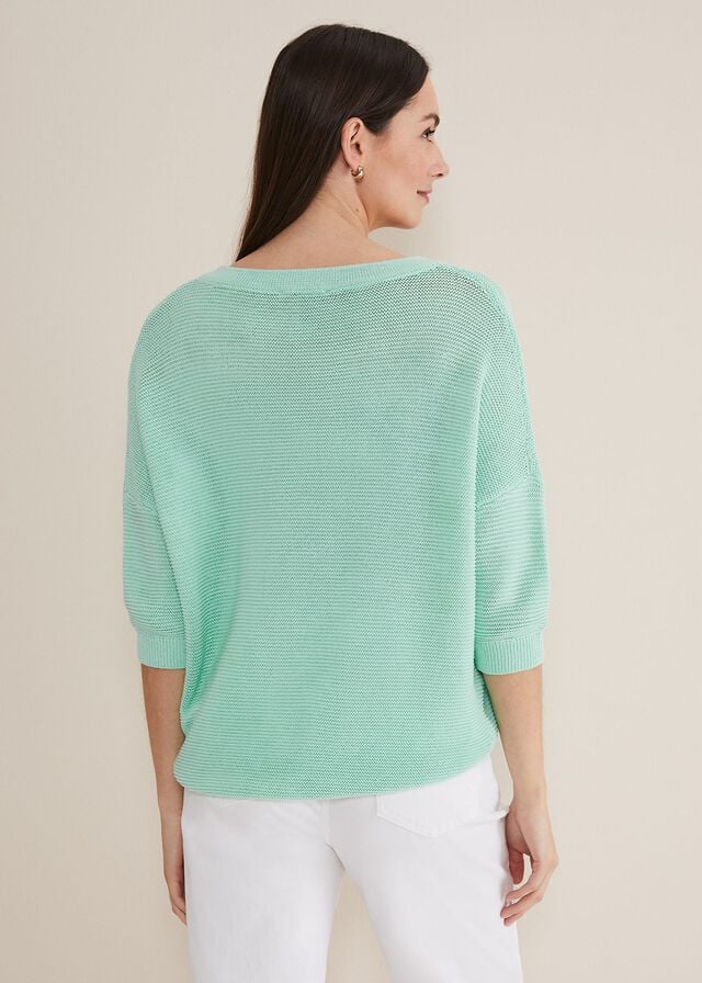 Mint Phase Eight Nadia Tape Knitwear | 3641KRGMO