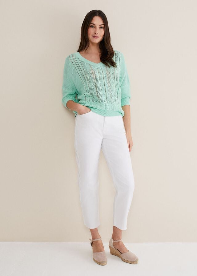 Mint Phase Eight Nadia Tape Knitwear | 3641KRGMO