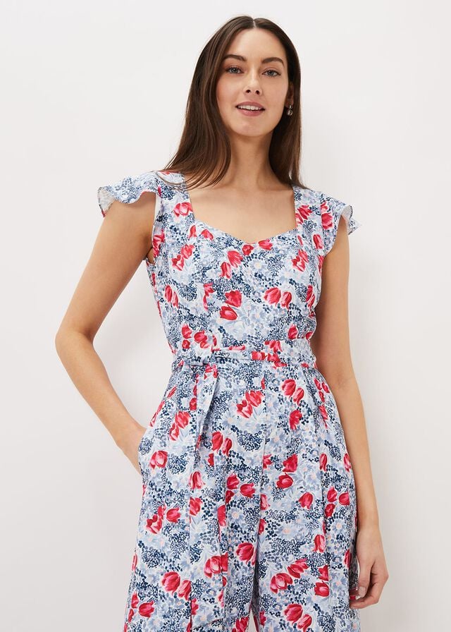 Multicolor Phase Eight Abbiana Tulip Jumpsuit | 7290FLKMO