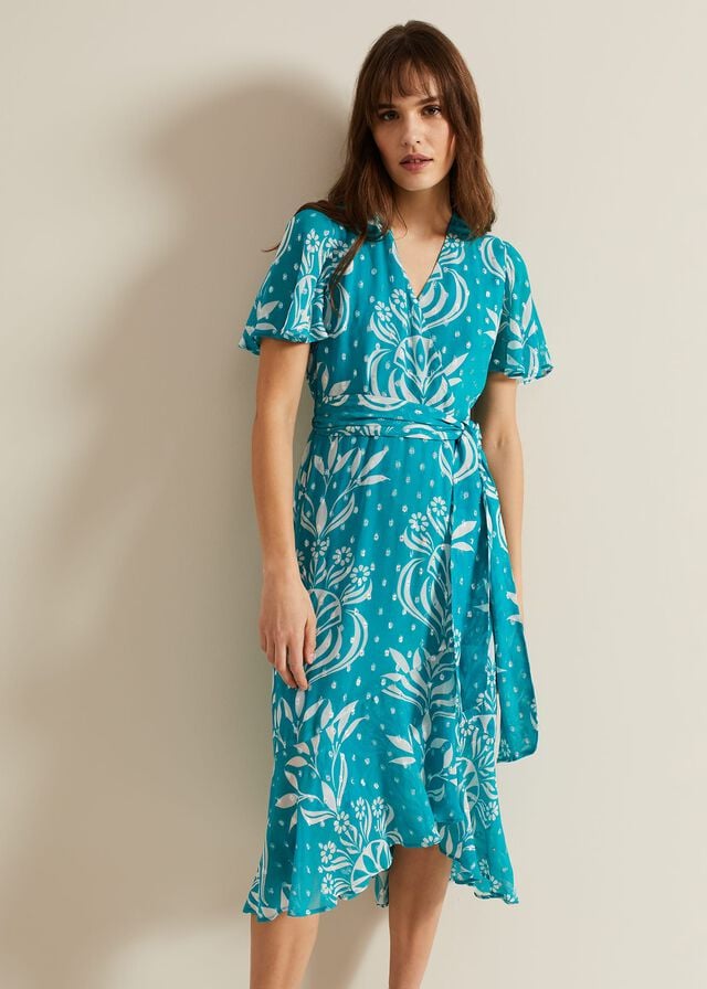 Multicolor Phase Eight Amy Fil Coupe Dress | 0326IAEGB