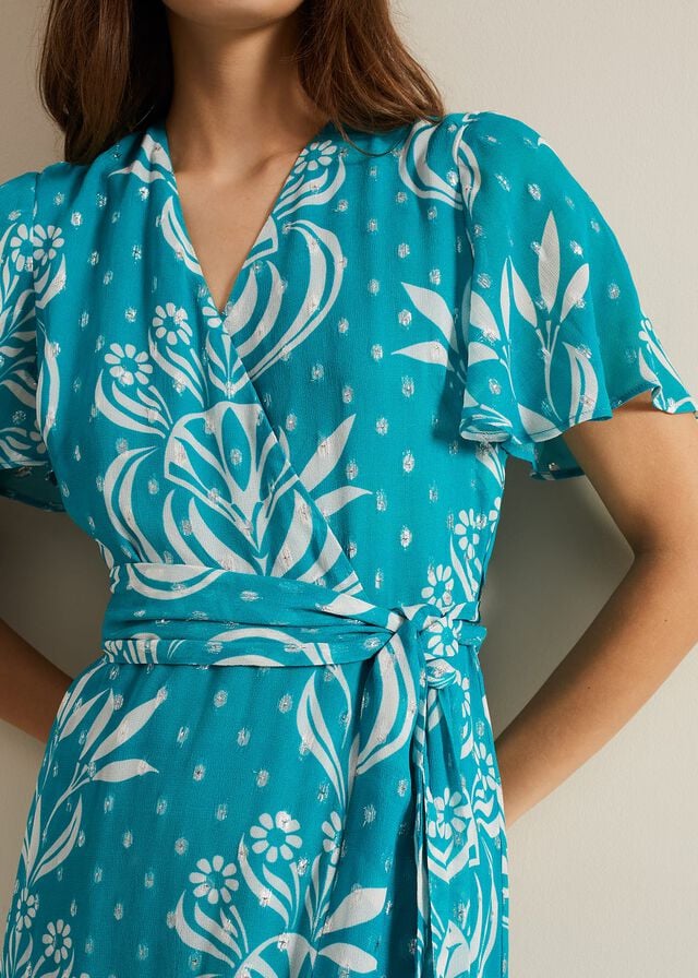 Multicolor Phase Eight Amy Fil Coupe Dress | 0326IAEGB