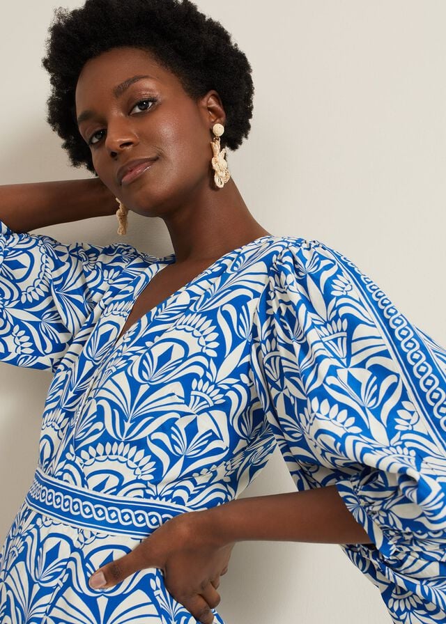 Multicolor Phase Eight Amy Print V Neck Jumpsuit | 1385SYVPM