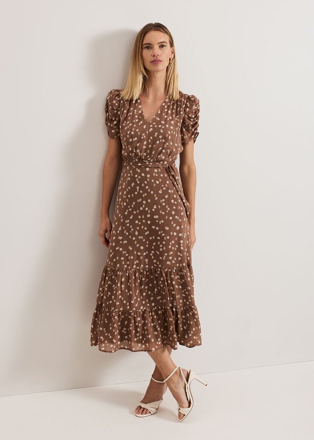 Multicolor Phase Eight Amy Spot Dress | 1473HCLMK