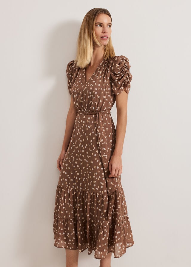 Multicolor Phase Eight Amy Spot Dress | 1473HCLMK