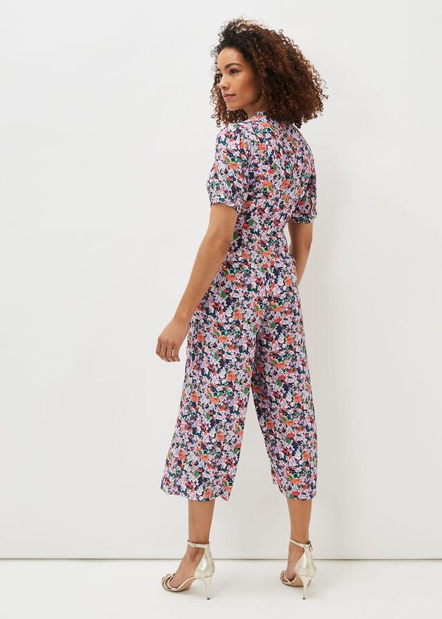 Multicolor Phase Eight Astrid Ditsy Jumpsuit | 8423FBRXI