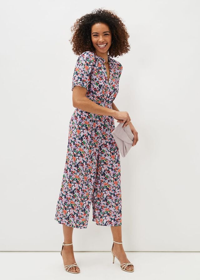 Multicolor Phase Eight Astrid Ditsy Jumpsuit | 8423FBRXI
