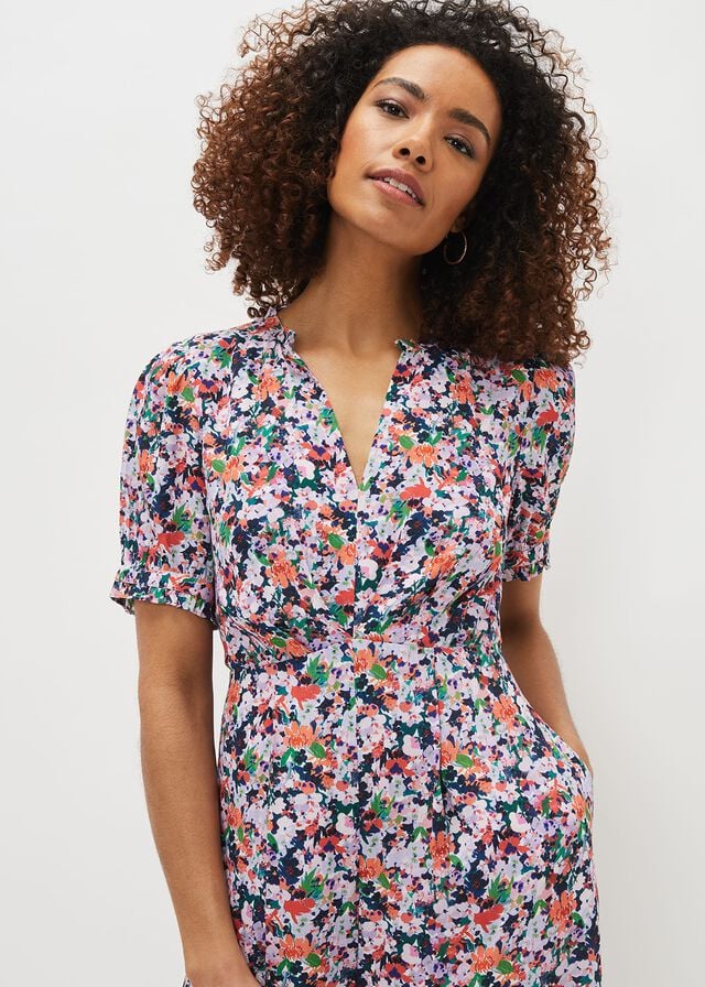 Multicolor Phase Eight Astrid Ditsy Jumpsuit | 8423FBRXI