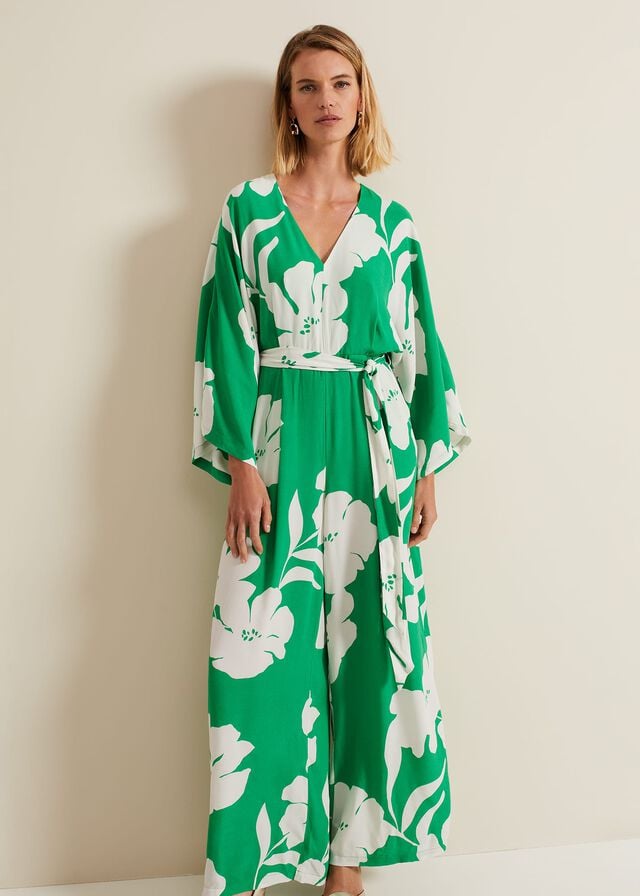 Multicolor Phase Eight Bernice Print Jumpsuit | 6417NUTWF