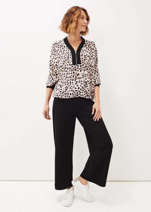 Multicolor Phase Eight Calla Leopard Print Shirts | 7015UMBDI