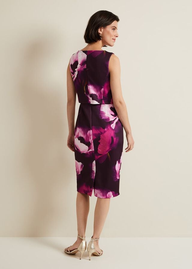 Multicolor Phase Eight Christie Printed Scuba Dress | 8376ZQCLB
