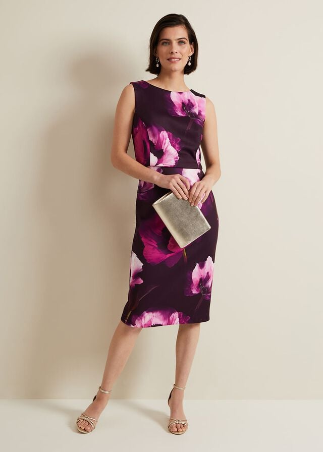 Multicolor Phase Eight Christie Printed Scuba Dress | 8376ZQCLB