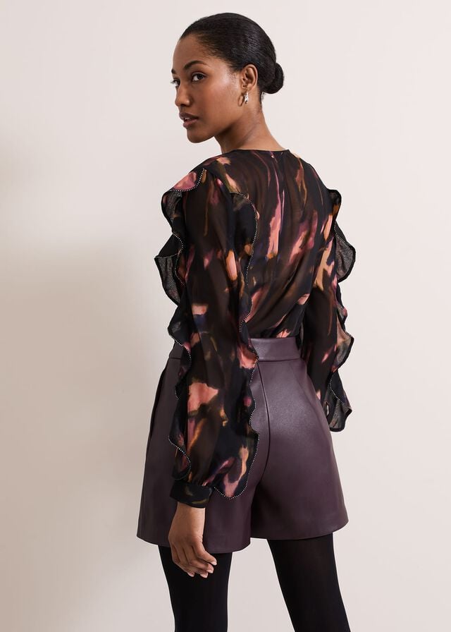 Multicolor Phase Eight Cordelia Ruffle Shirts | 2063EGCZO
