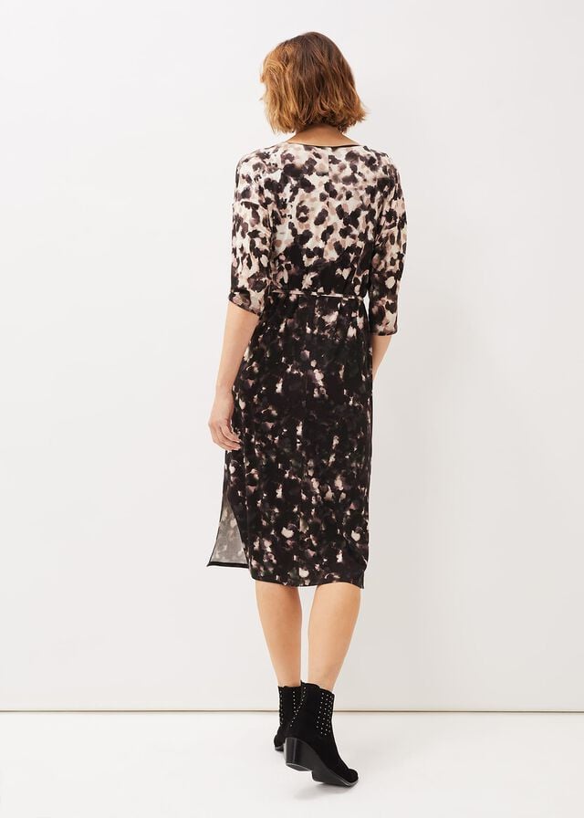 Multicolor Phase Eight Corrie Abstract Spot Print Dress | 8603CZOQF
