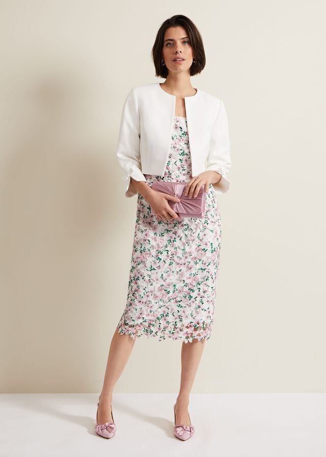 Multicolor Phase Eight Diana Floral Lace Dress | 0834UXEOY
