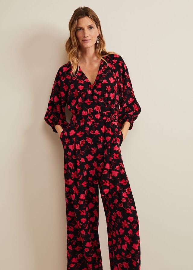 Multicolor Phase Eight Effie Printed Jumsuit Jumpsuit | 5108HEUPY