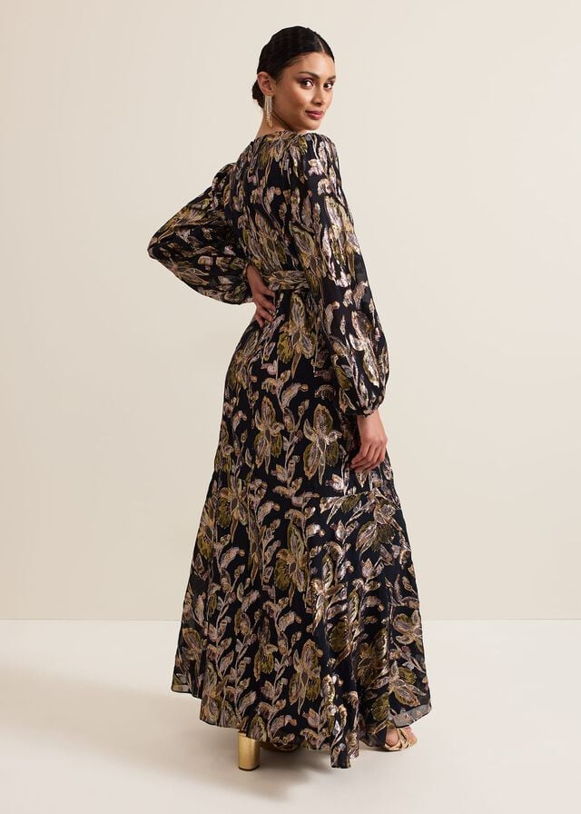 Multicolor Phase Eight Ellio Silk Shimmer Dress | 3249OZATG