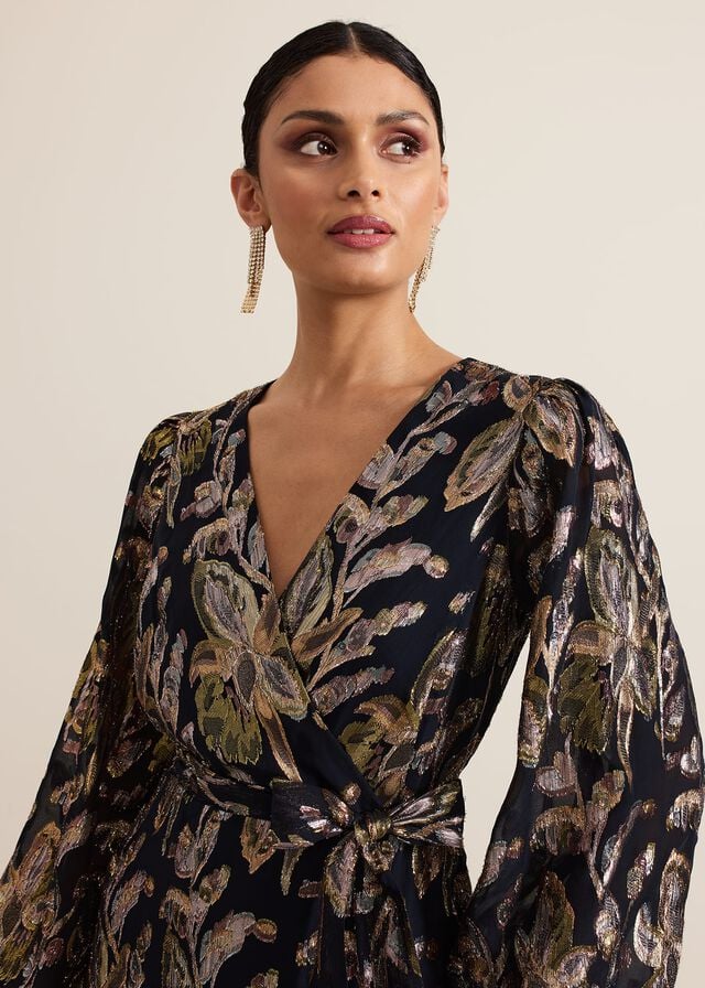 Multicolor Phase Eight Ellio Silk Shimmer Dress | 3249OZATG