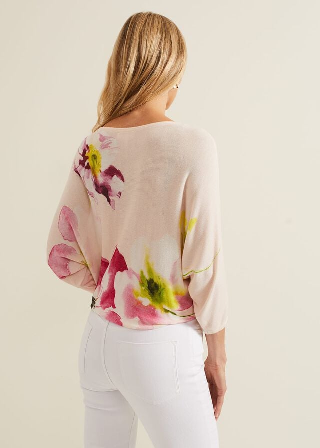 Multicolor Phase Eight Erika Floral Placement Knitwear | 5183NGFYP