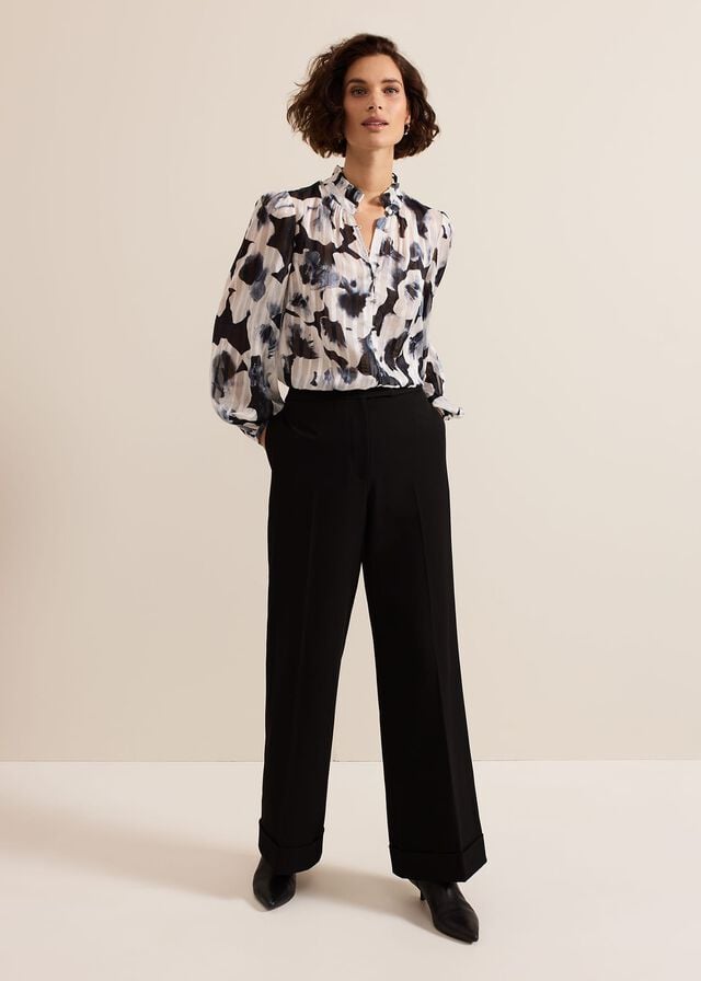 Multicolor Phase Eight Feya Floral Print Shirts | 1860KSGZX