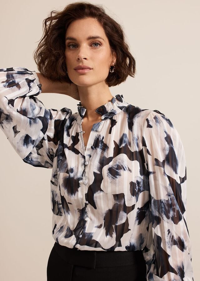 Multicolor Phase Eight Feya Floral Print T Shirts | 4096MGEBC