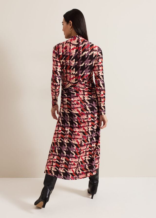 Multicolor Phase Eight Harrie Dogtooth Colourful Dress | 5691LOTCU