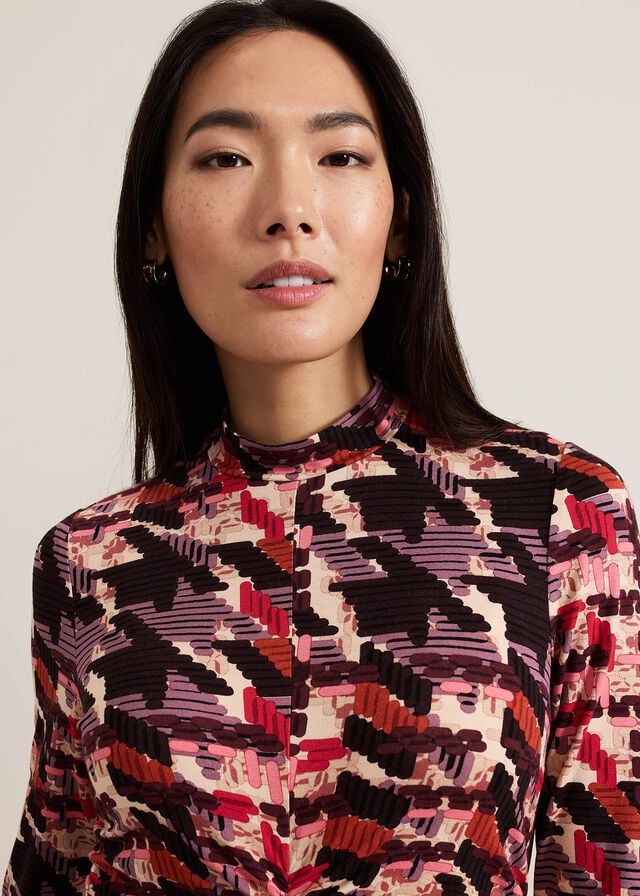 Multicolor Phase Eight Harrie Dogtooth Colourful Dress | 5691LOTCU