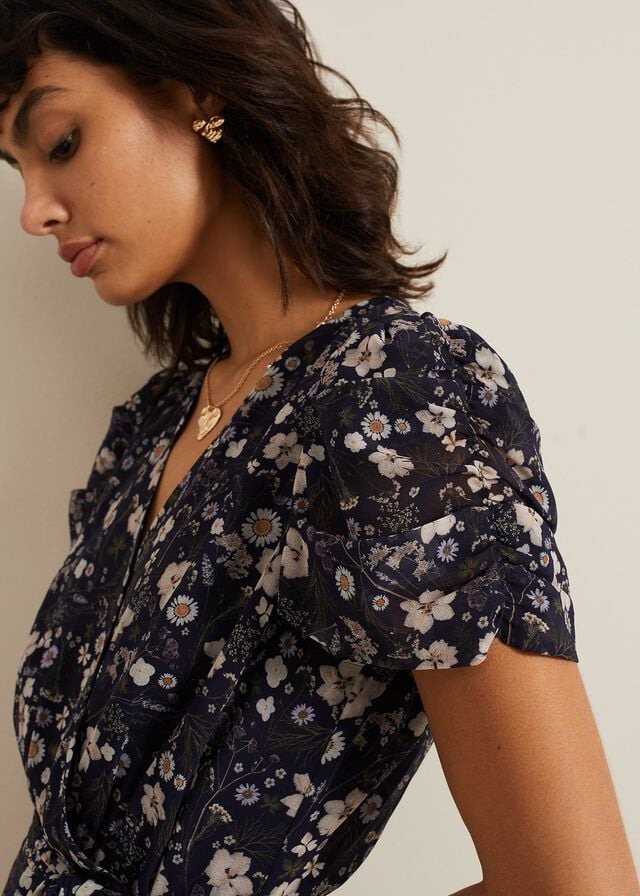 Multicolor Phase Eight Helene Floral Print Jumpsuit | 6104QBEOV