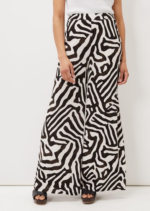 Multicolor Phase Eight Isabelle Zebra Print Wide Leg Trousers | 6094NIJVT