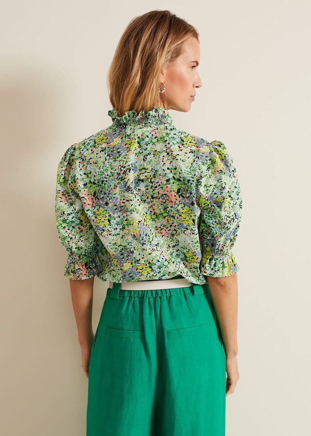 Multicolor Phase Eight Izara Floral Shirts | 8421YXVLG