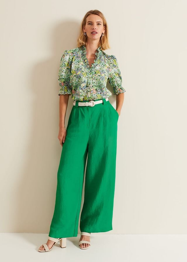 Multicolor Phase Eight Izara Floral Shirts | 8421YXVLG