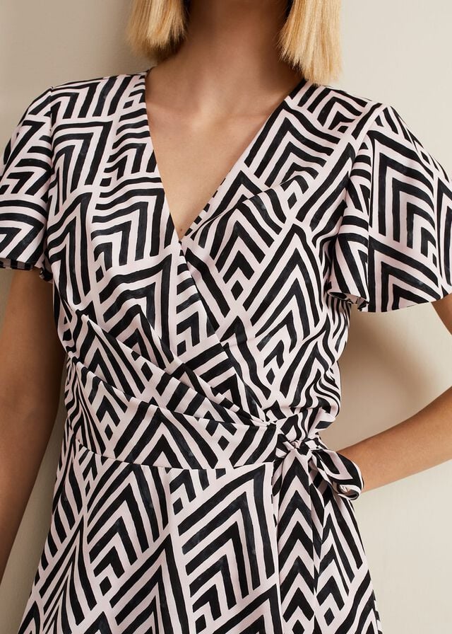 Multicolor Phase Eight Julissa Print Wrap Dress | 0837BKSMY