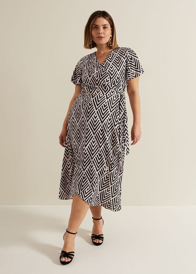 Multicolor Phase Eight Julissa Print Wrap Dress | 0837BKSMY