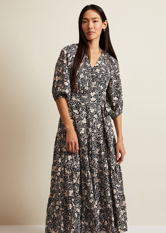 Multicolor Phase Eight Kezia Floral Wrap Dress | 2734WLEDK
