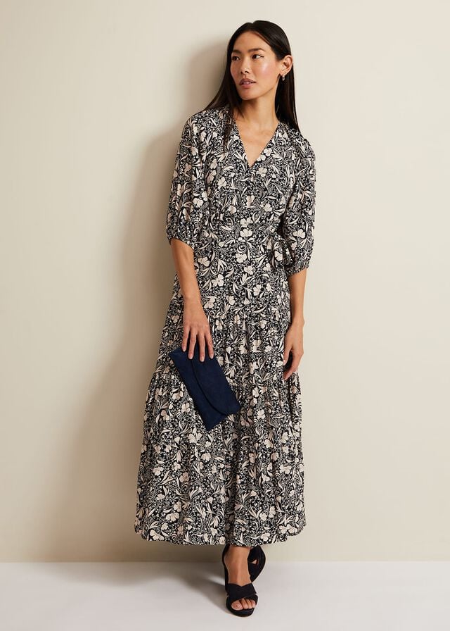 Multicolor Phase Eight Kezia Floral Wrap Dress | 2734WLEDK