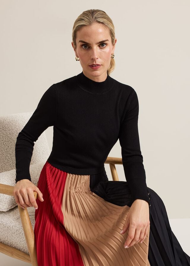 Multicolor Phase Eight Kiera Colourblock Woven Hem Dress | 5296XLBSR