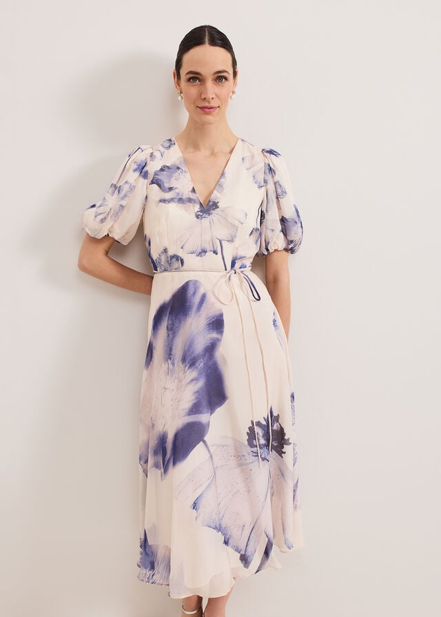 Multicolor Phase Eight Lizzie Floral Dress | 9758UNIGA